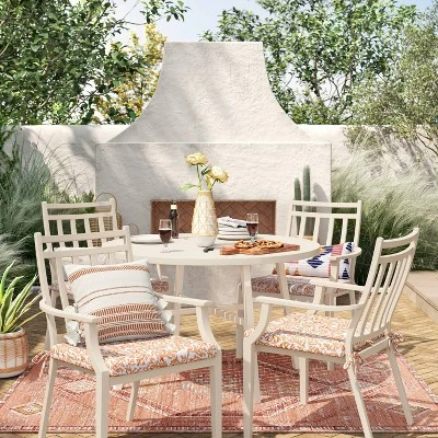 5' X 7' Sunset Moroccan Woven Tapestry Outdoor Rug Coral - Opalhouseā¢