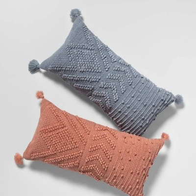 Oversize Embroidered Textured Lumbar Throw Pillow - Opalhouse⢠- Image 4