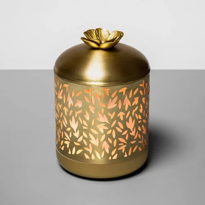 200ml Metal Flower Cutout Color-Changing Oil Diffuser Gold - Opalhouse⢠- Image 3