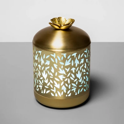 200ml Metal Flower Cutout Color-Changing Oil Diffuser Gold - Opalhouse⢠- Image 5