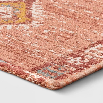 5' X 7' Sunset Moroccan Woven Tapestry Outdoor Rug Coral - Opalhouse⢠- Image 2