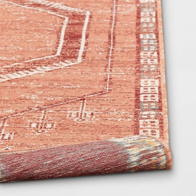 5' X 7' Sunset Moroccan Woven Tapestry Outdoor Rug Coral - Opalhouse⢠- Image 3