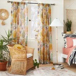 1pc Sheer Burnout Window Curtain Panel - Opalhouseâ„¢ Designed With Jungalowâ„¢