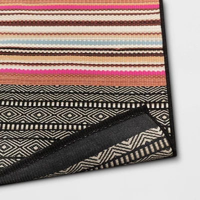 5' X 7' Outdoor Rug Multi Stripe Global Pink - Opalhouse⢠- Image 2