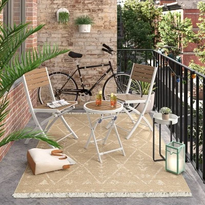 5'x7' Tapestry Rectangular Woven Outdoor Area Rug Multicolor Neutrals - Opalhouseā¢