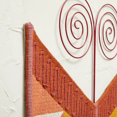 24" X 24" Oversized Woven Butterfly Decorative Wall Sculpture Brown - Opalhouse™ Designed With Jungalow™ - Image 2